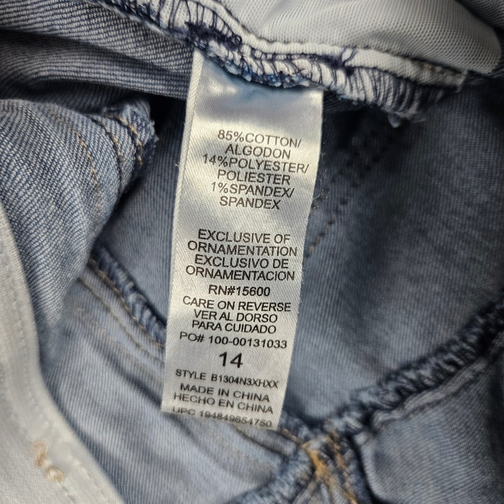 Democracy Ab Technology Skinny Jeans Women 14 Light Wash Stretch Denim High Rise - Picture 3 of 10
